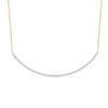 Open Mesh Pure Gold Lab Diamond Necklace - Front View 