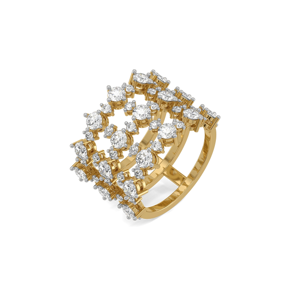 Open Mesh - Pure Gold Lab Diamond Ring
