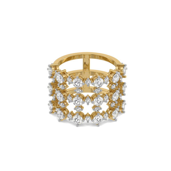 Open Mesh - Pure Gold Lab Diamond Ring