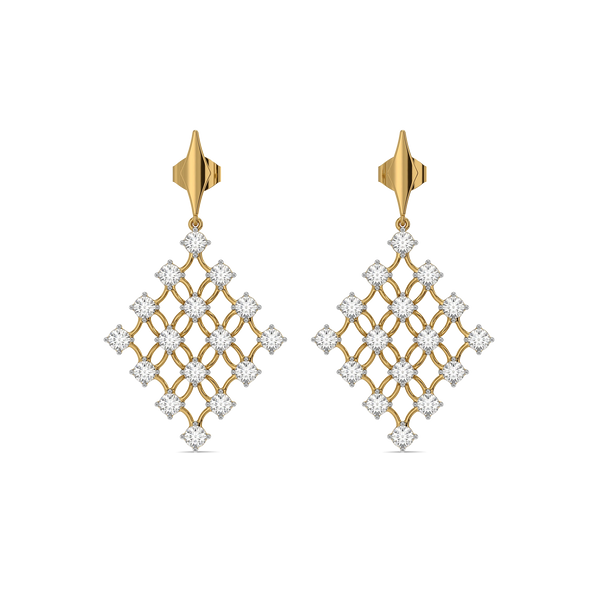 Netfall - Pure Gold Lab Diamond Drop Earrings