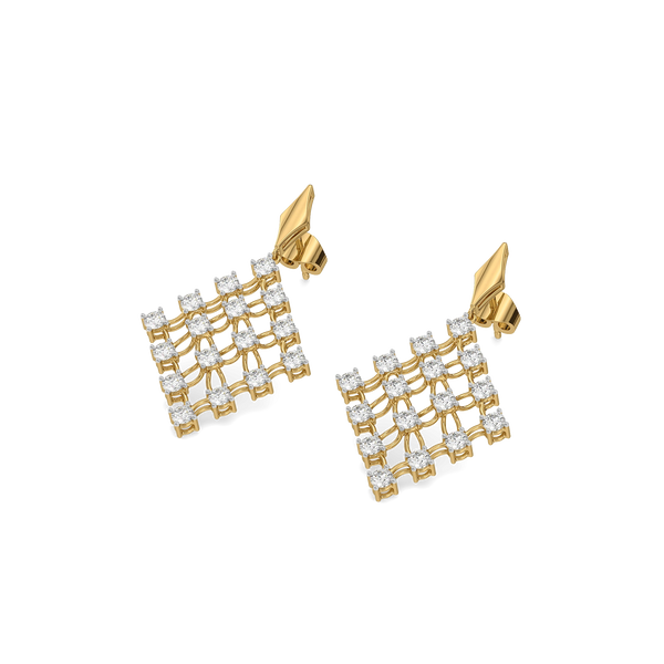 Netfall - Pure Gold Lab Diamond Drop Earrings