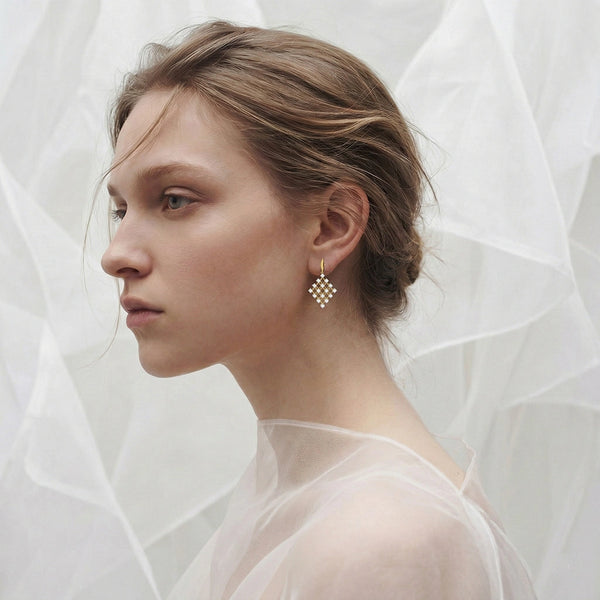 Netfall - Pure Gold Lab Diamond Drop Earrings