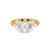 Deco Symmetry - Pure Gold Lab Diamond Trio Ring
