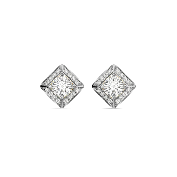 Sculpted Kite - Pure Gold Lab Diamond Brilliance Earrings