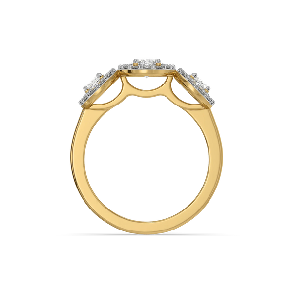 Majestic Triple Crown - Pure Gold Lab Diamond Solitaire Ring