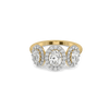 Majestic Triple Crown - Pure Gold Lab Diamond Solitaire Ring