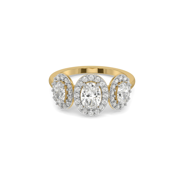 Majestic Triple Crown - Pure Gold Lab Diamond Solitaire Ring