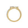 Asymmetric Love - Pure Gold Lab Diamond Engagement Ring