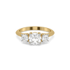 Purist Round Trio - Pure Gold Lab Diamond Three Stone Ring