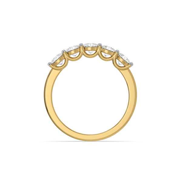 Brilliant Cascade - Pure Gold Lab Diamond Wedding Band Ring