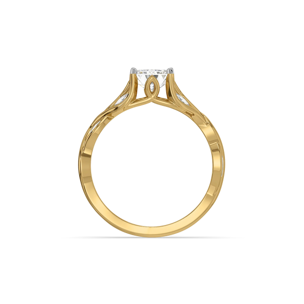 Enchanted Forest Pure Gold Lab Diamond Emerald Ring