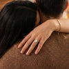 Enchanted Forest Lab diamond ring worn on finger