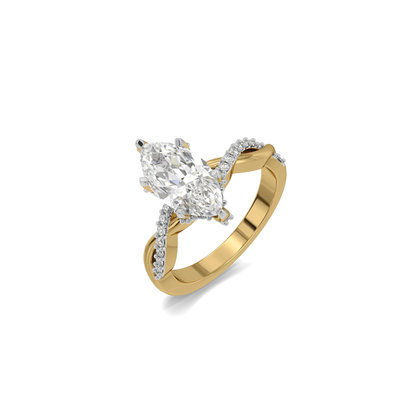 Intertwined Destiny - Pure Gold Lab Diamond Engagement Ring