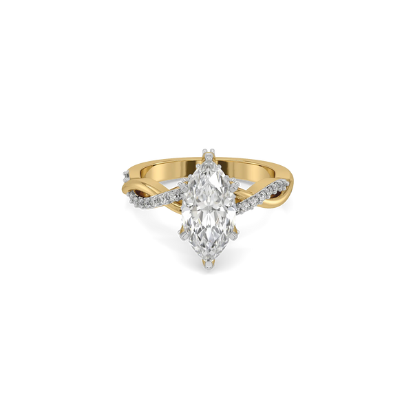 Intertwined Destiny - Pure Gold Lab Diamond Engagement Ring