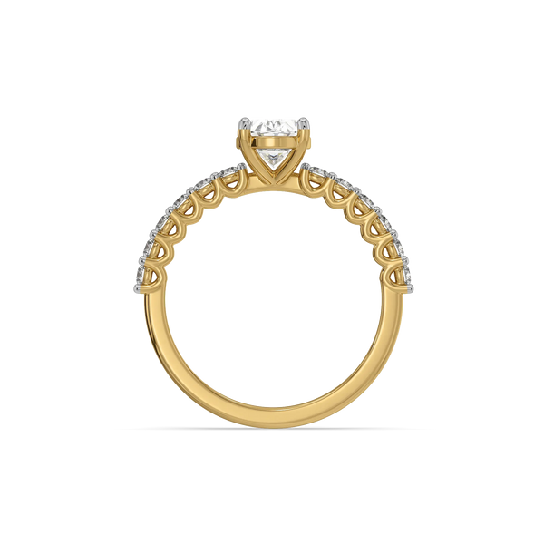 Endless Row - Pure Gold Lab Diamond Oval Solitaire Ring