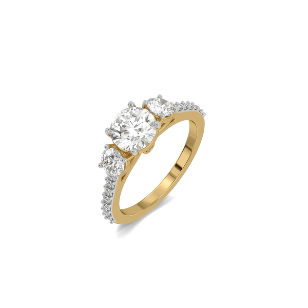 Past, Present, Future - Pure Gold Lab Diamond Solitaire Ring