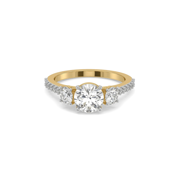 Past, Present, Future - Pure Gold Lab Diamond Solitaire Ring