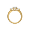 Princess Trilogy - Pure Gold Lab Diamond Three Stone Ring