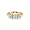 Princess Trilogy - Pure Gold Lab Diamond Three Stone Ring