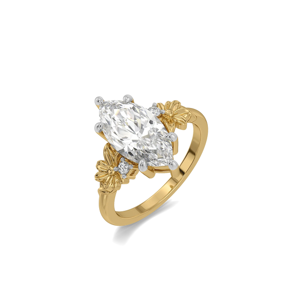 Ethereal Solitaire - Pure Gold Lab Diamond Engagement Ring