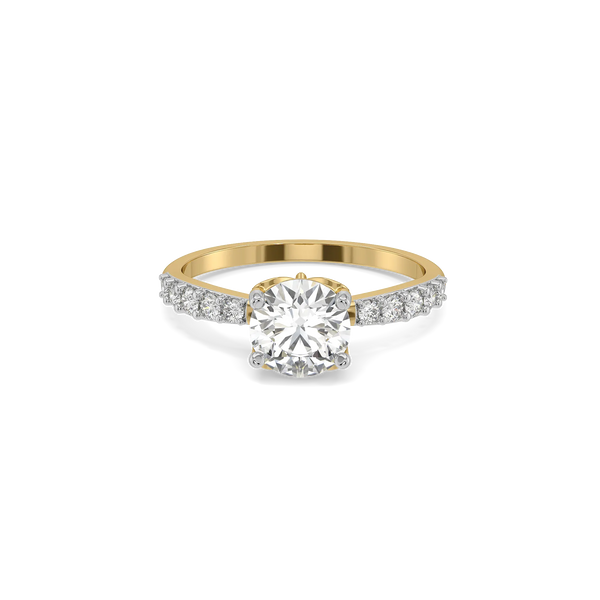 Butterfly Solitaire - Pure Gold Lab Diamond Engagement Ring