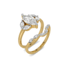 Golden Arch Marquise - Pure Gold Lab Diamond Bridal Ring Set