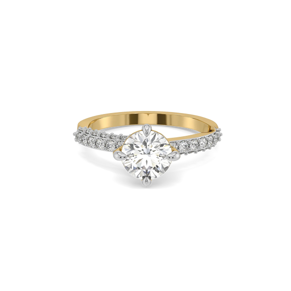The Dual Path - Pure Gold Lab Diamond Engagement Ring