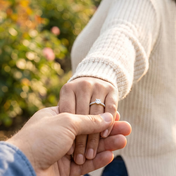 The Dual Path - Pure Gold Lab Diamond Engagement Ring