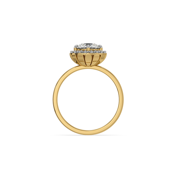 Bare Elegance - Pure Gold Lab Diamond Halo Ring