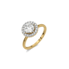 Bare Elegance - Pure Gold Lab Diamond Halo Ring