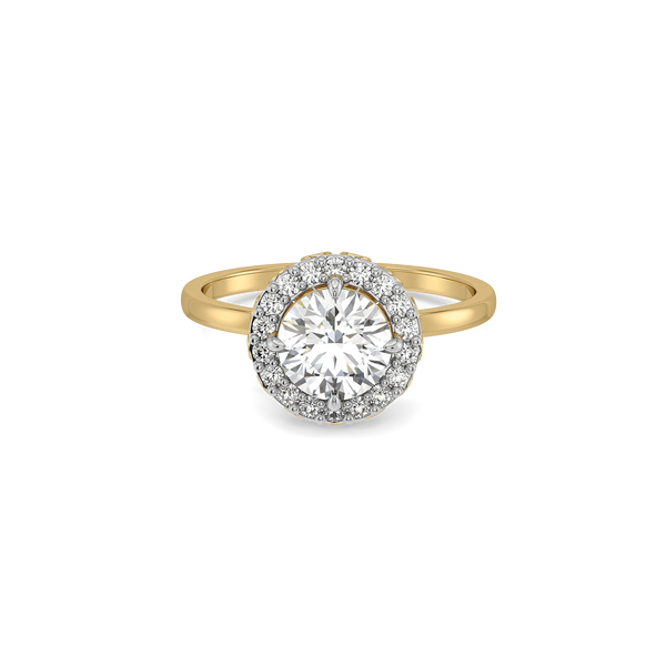Bare Elegance - Pure Gold Lab Diamond Halo Ring