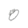 Minimalist Trio - Pure Gold Lab Diamond Promise Ring