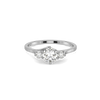 Minimalist Trio - Pure Gold Lab Diamond Promise Ring