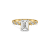 Vintage Rope - Pure Gold Lab Diamond Emerald Ring