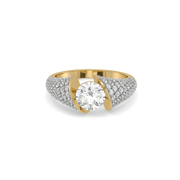 Architectural Dome - Pure Gold Lab Diamond Engagement Ring