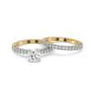 Timeless Round - Pure Gold Lab Diamond Bridal Ring Set