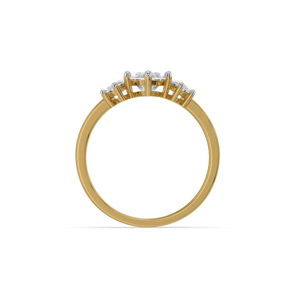 Timeless Trinity - Pure Gold Lab Diamond Engagement Ring