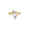 Asymmetrical Starlight - Pure Gold Lab Diamond Solitaire Ring