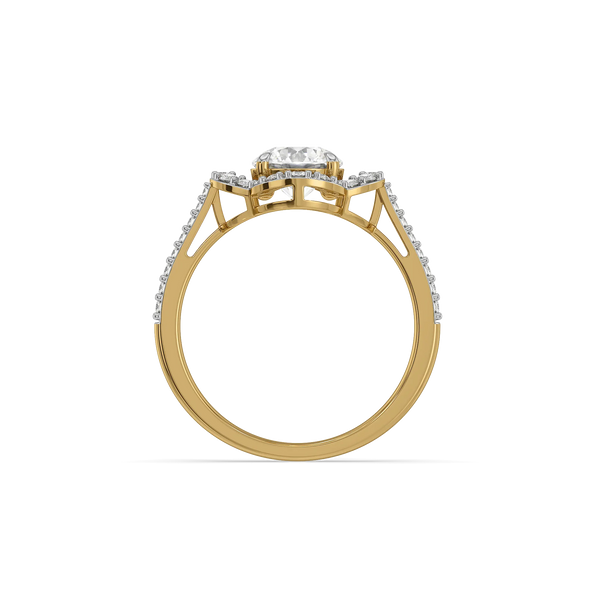 Majestic Bloom - Pure Gold Lab Diamond Engagement Ring