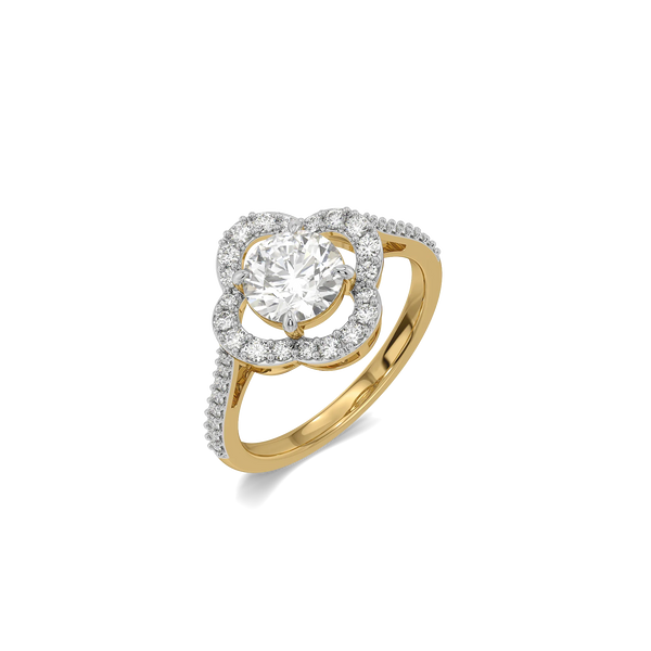 Majestic Bloom - Pure Gold Lab Diamond Engagement Ring