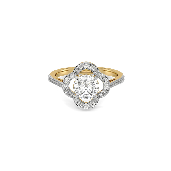 Majestic Bloom - Pure Gold Lab Diamond Engagement Ring