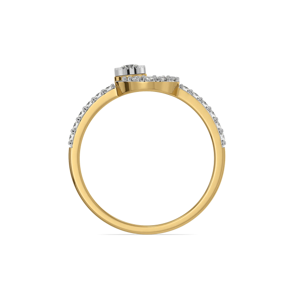 Modernist Lab Grown Diamond Ring - Top View