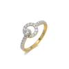 Modernist Lab Grown Diamond Ring - Perspective View