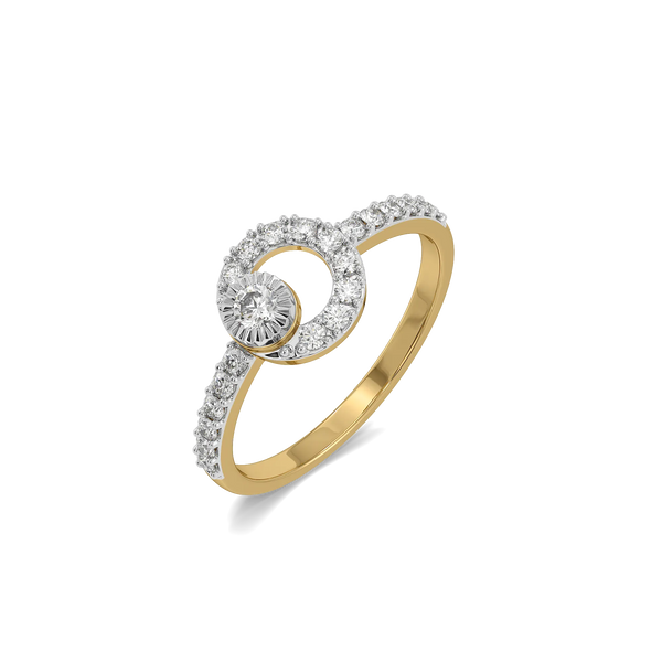 Modernist Lab Grown Diamond Ring - Perspective View