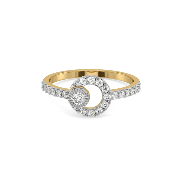 Modernist Lab Grown Diamond Ring - Front view