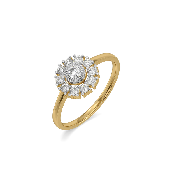 Botanical Flora Pure Gold Lab Diamond Ring