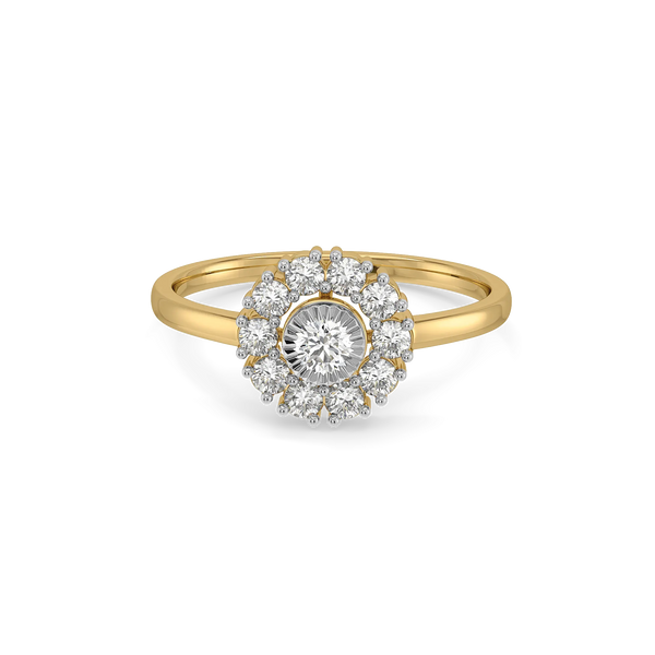 Botanical Flora Pure Gold Lab Diamond Ring