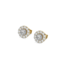 Sunburst Lab Grown Diamond Studs - Front View - Perspective View