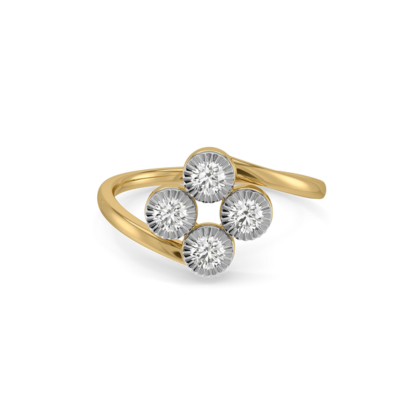 Couture Clover Lab Grown Diamond Ring- Front View