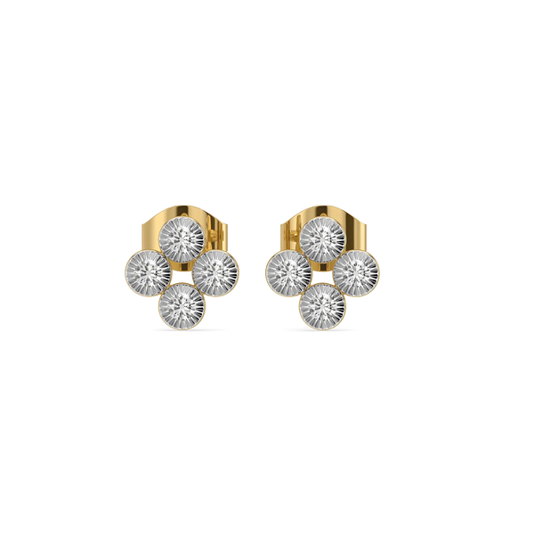 Couture Clover Lab Grown Diamond Earrings - Front view